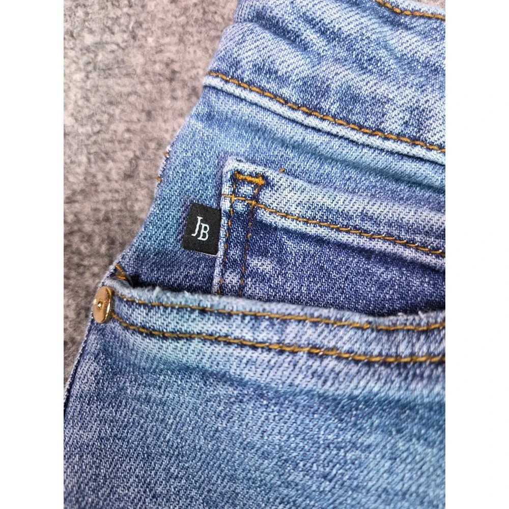 Judy Blue Jeans Womens 33 Blue High Rise Front Patch Pocket Tapered Leg Denim